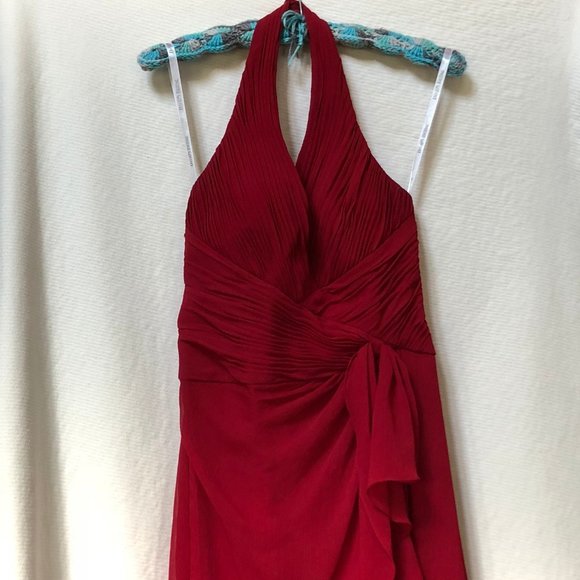 deep red bridesmaid dresses